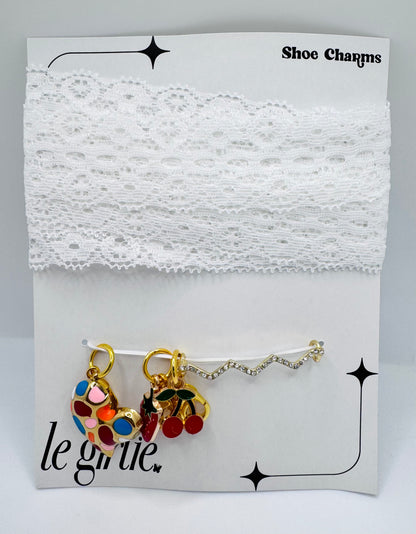 Juicy Lace Shoe Charm Set