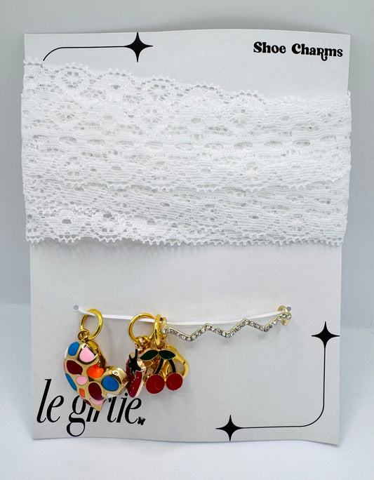 Juicy Lace Shoe Charm Set