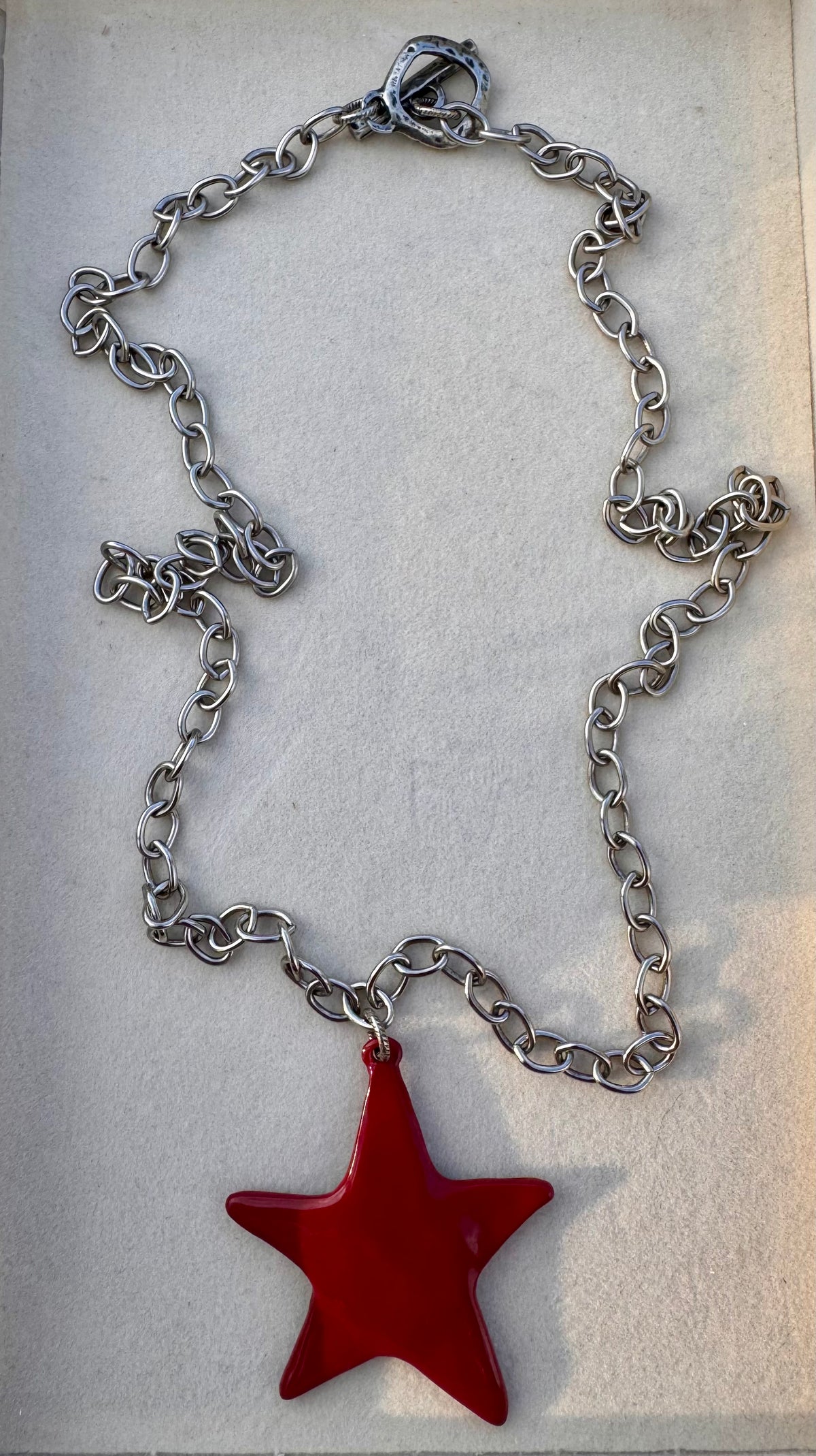 Red Star Pendant Necklace