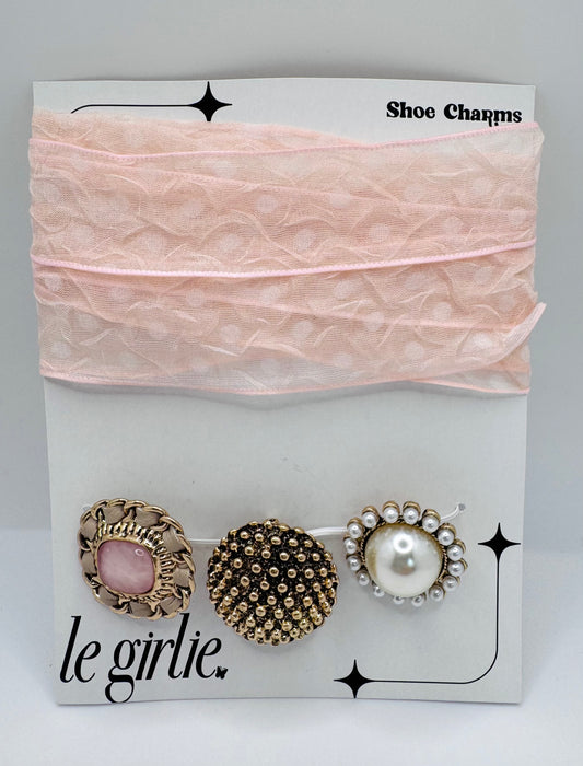Vintage Pink Charm Set