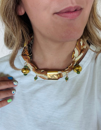 Custom Fabric Charm Necklace