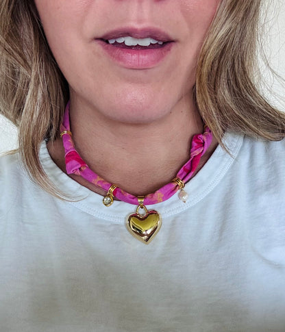 Custom Fabric Charm Necklace