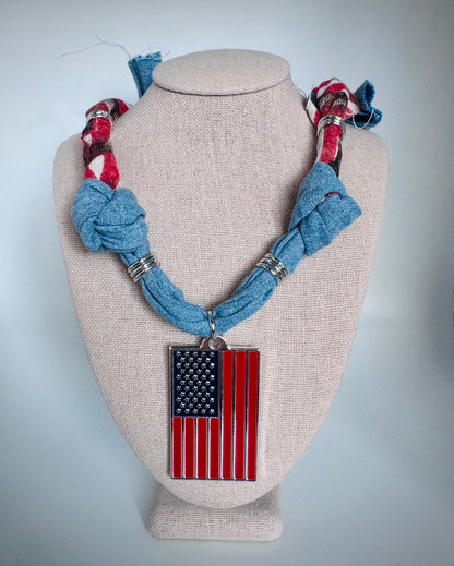 USA Fabric Necklace