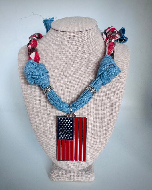 USA Fabric Necklace