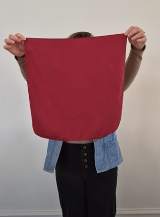 Riley Red Scarf + Upcycled Charm Necklace