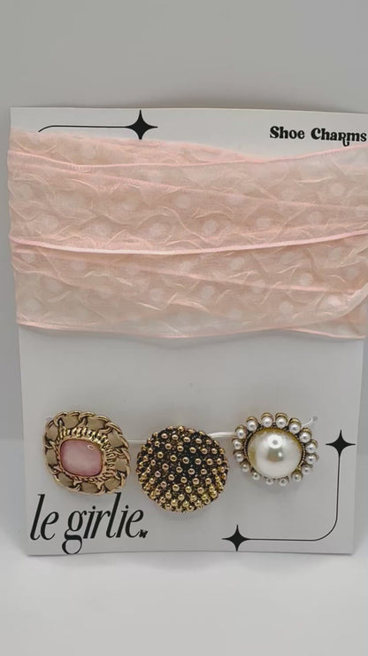 Vintage Pink Charm Set