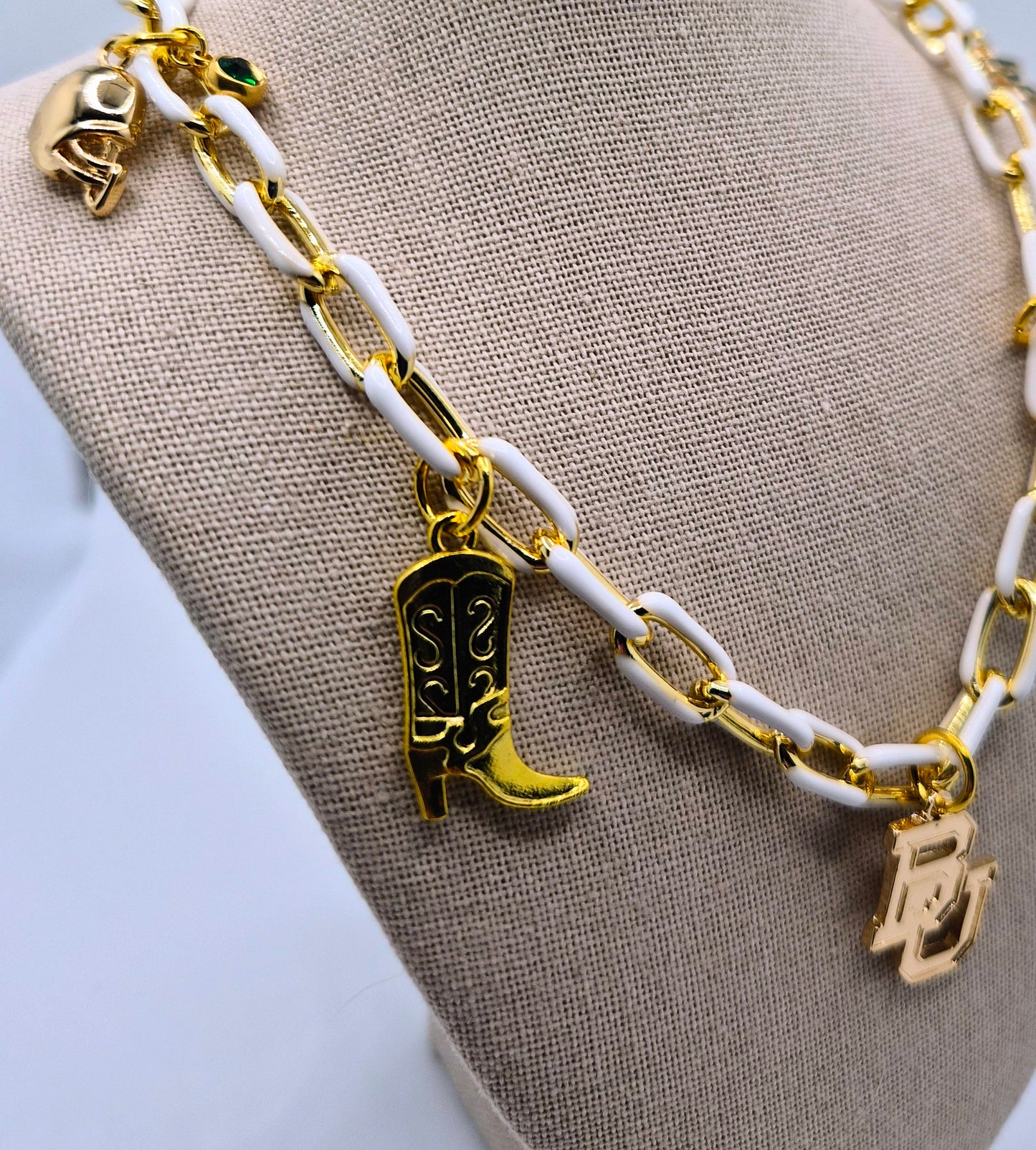 BU Football Charm Necklace