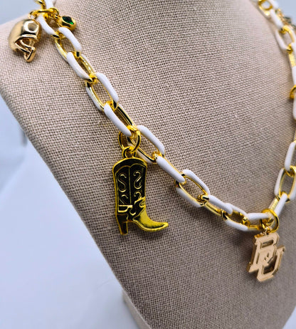 BU Football Charm Necklace