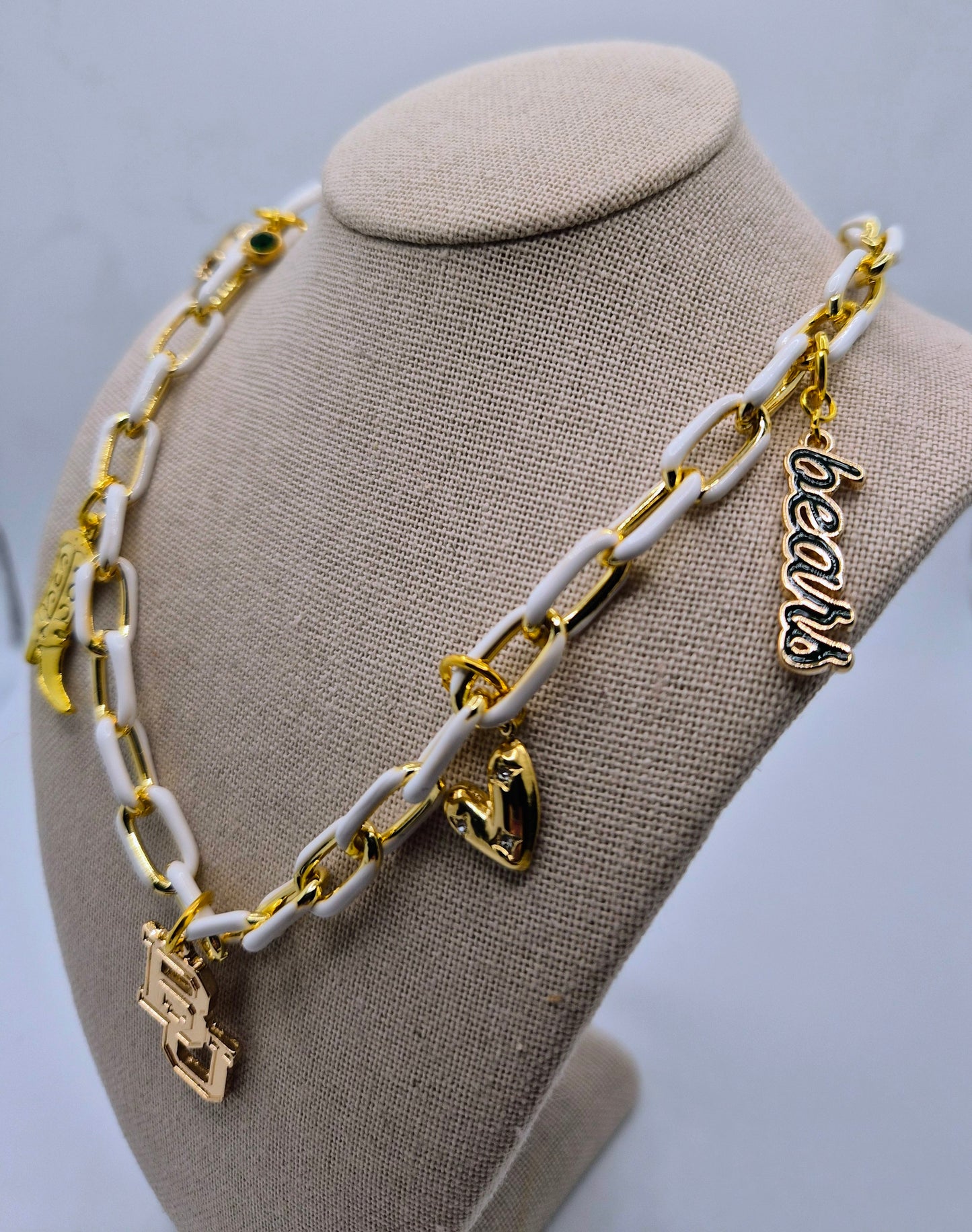 BU Football Charm Necklace