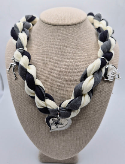 Dallas Football Fabric Charm Necklace