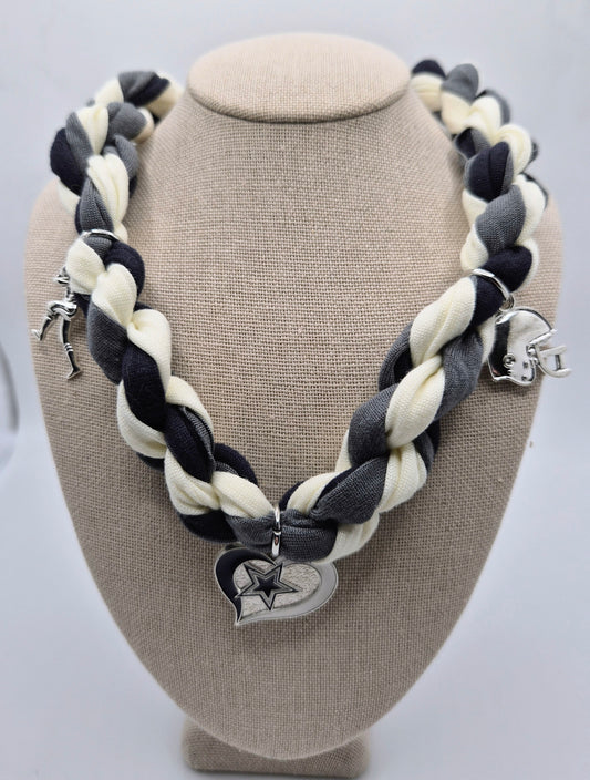 Dallas Football Fabric Charm Necklace