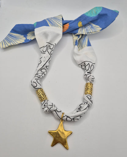 Coastal Cowgirl Fabric Necklace