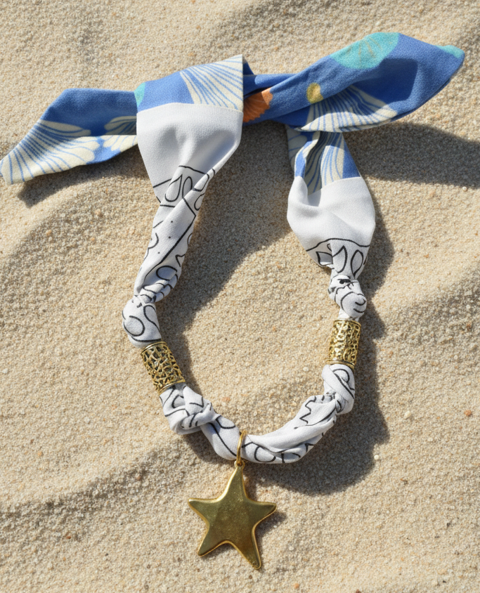 Coastal Cowgirl Fabric Necklace