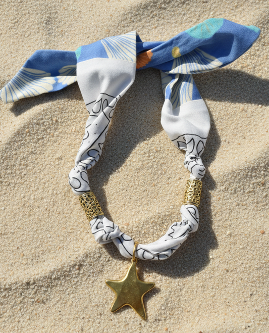 Coastal Cowgirl Fabric Necklace
