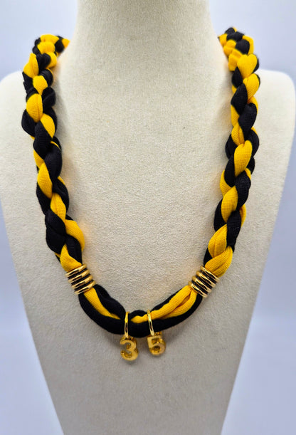 Custom Game Day Fabric Twist Charm Necklace