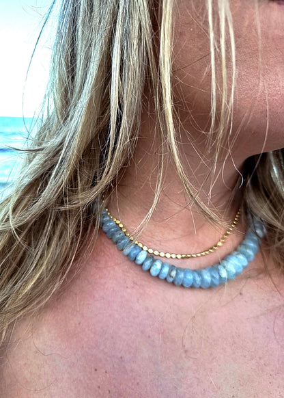 Aquamarine Beaded Necklace