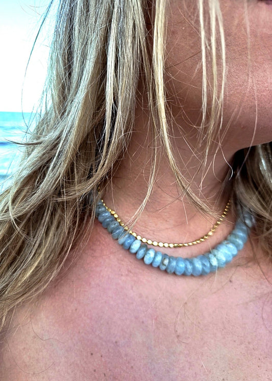 Aquamarine Beaded Necklace