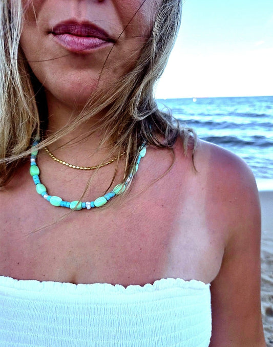 Minted Beaded Necklace