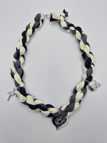 Dallas Football Fabric Charm Necklace
